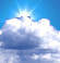 sun with broken clouds
