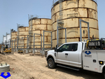 View of Automation and Electronics, Inc. truck at Houston, TX chemical plant grounding grid expansion.